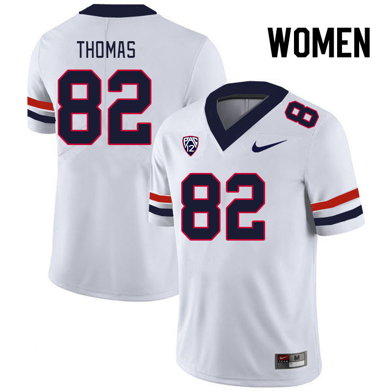 Women #82 Dorian Thomas Arizona Wildcats College Football Jerseys Stitched Sale-White